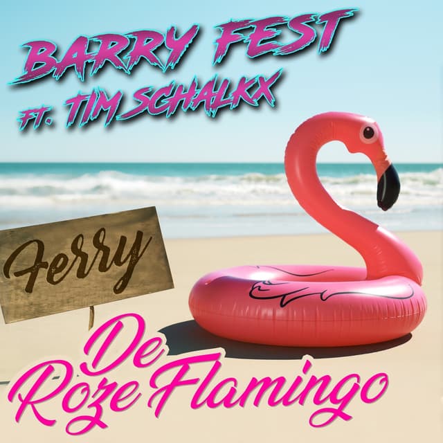 Album cover art for Ferry de roze flamingo