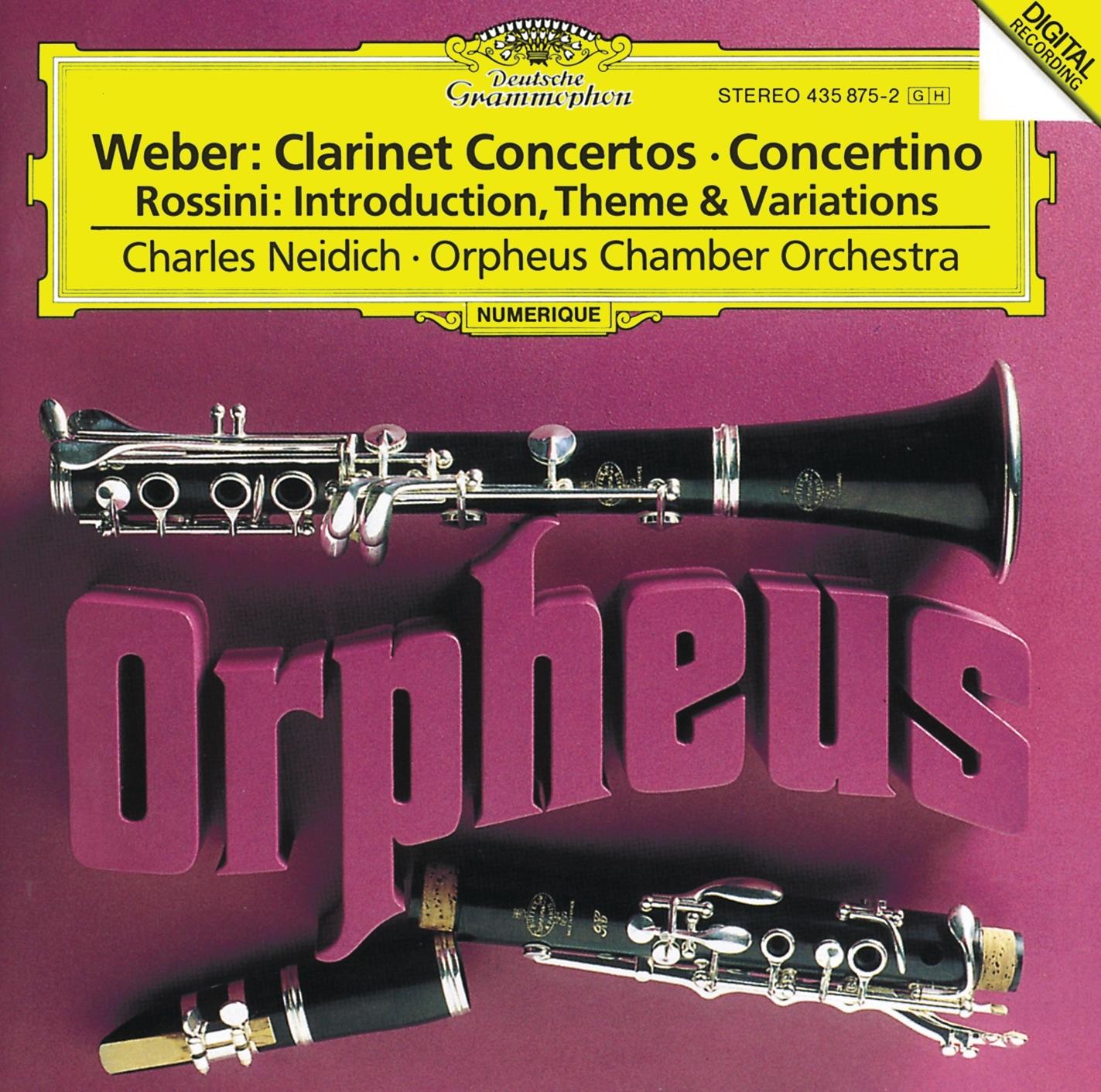 Weber: Clarinet Concertos / Rossini: Introduction, Theme And Variations