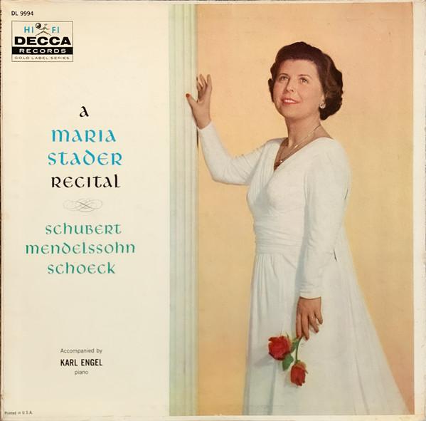 A Maria Stader Recital