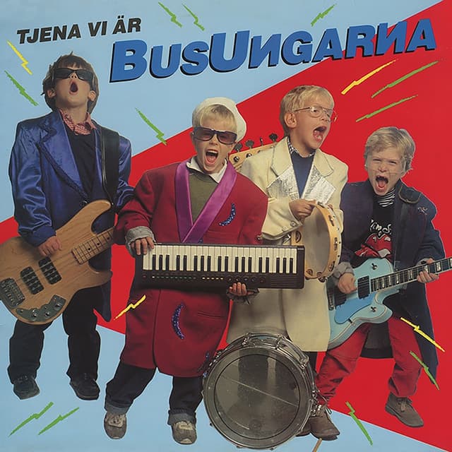 Album cover art for Tjena, vi är busungarna