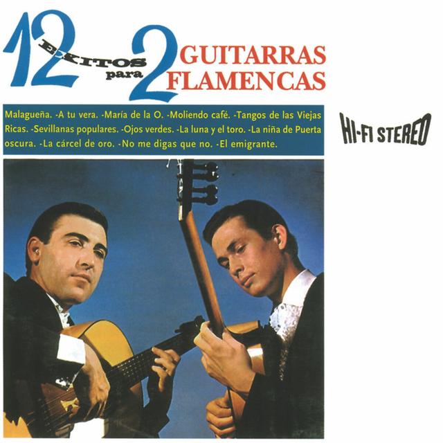 Album cover art for 12 Exitos para Dos Guitarras Flamencas