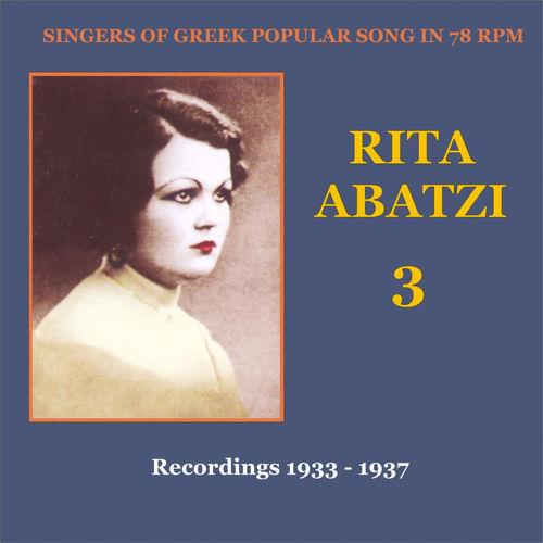 Album cover art for Rita Abatzi Vol. 3: Recordings 1933 - 1937 / Singers of Greek popular song in 78 rpm