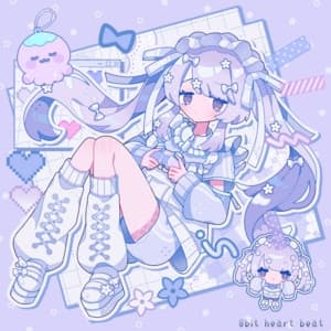 Album cover art for 8bit heart beat