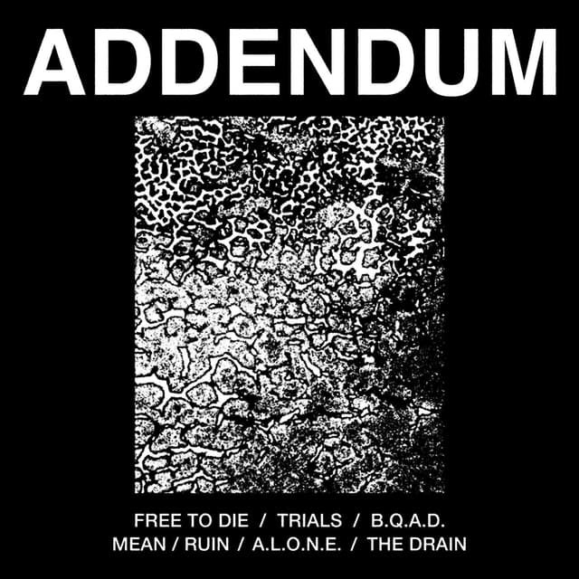 Album cover art for ADDENDUM