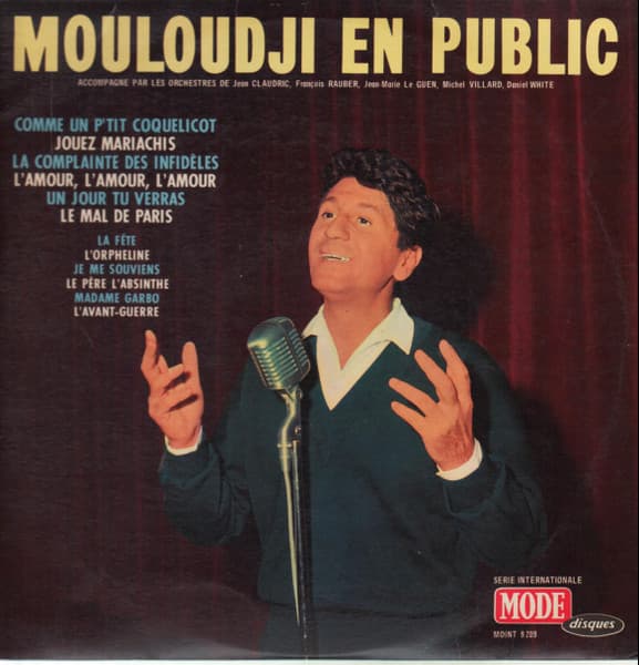 Album cover art for Mouloudji en Public