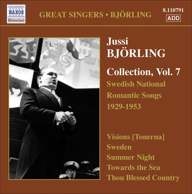 Album cover art for Jussi Björling, Ténor : Mélodies Romantiques Suédoises (1929-1953) (collection - Volume 7)