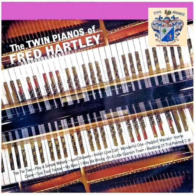 Album cover art for The Twin Pianos of Fred Hartley