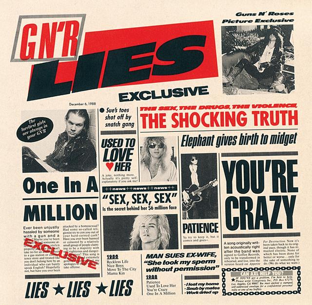 Album cover art for G N' R Lies