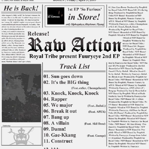 Album cover art for Raw Action