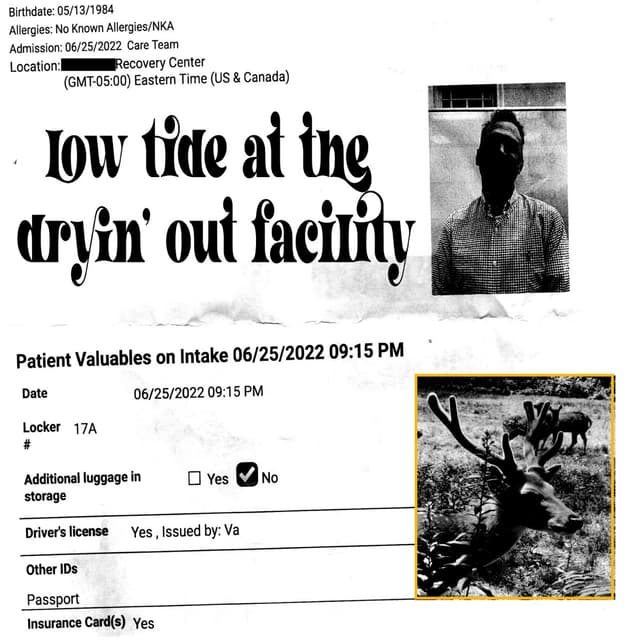 Album cover art for low tide at the dryin' out facility