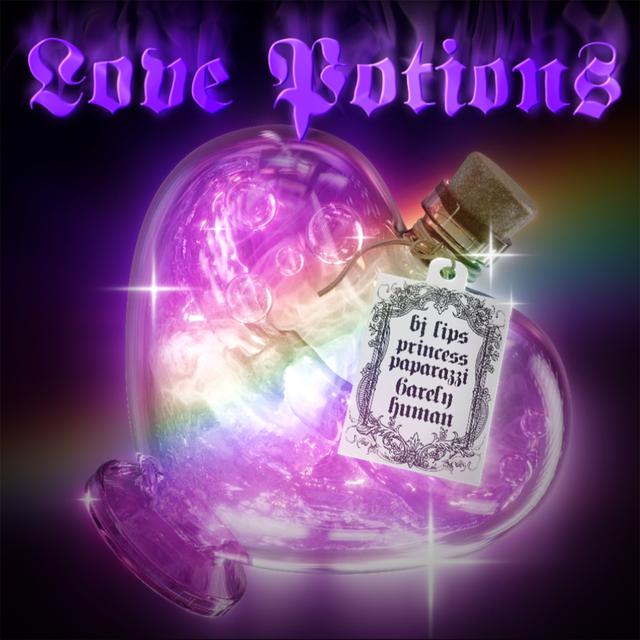 Album cover art for Love Potions (6arelyhuman Remix)