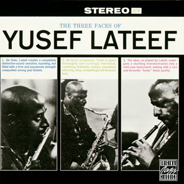 Album cover art for The Three Faces of Yusef Lateef
