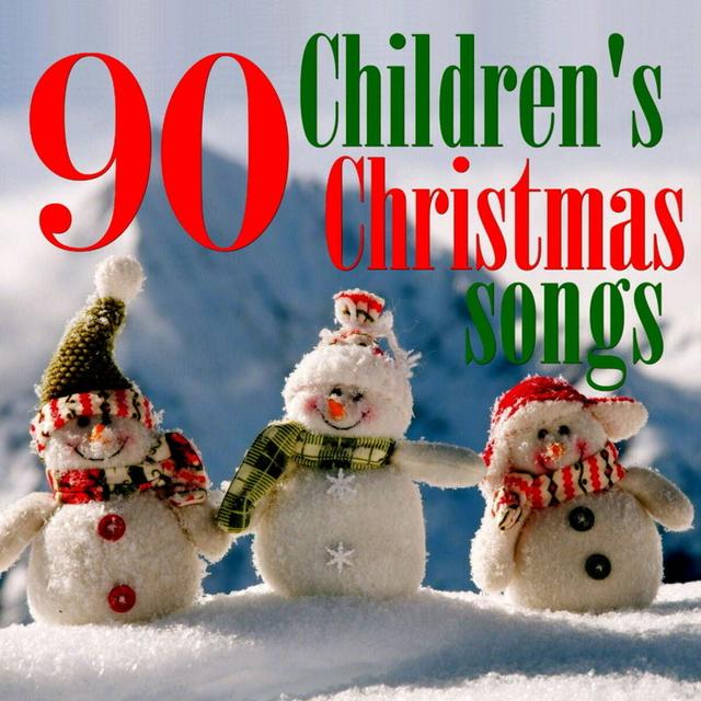 Album cover art for 90 Childrens Christmas Songs