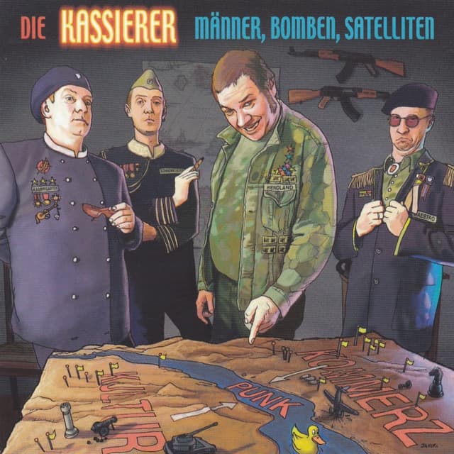 Album cover art for Männer, Bomben, Satelliten