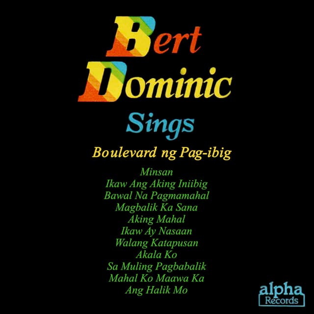 Album cover art for Bert Dominic Sings Boulevard ng Pag-ibig