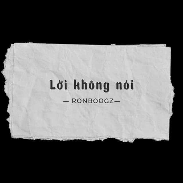 Album cover art for Lời không nói