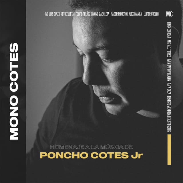 Album cover art for Homenaje a la música de Poncho Cotes Jr