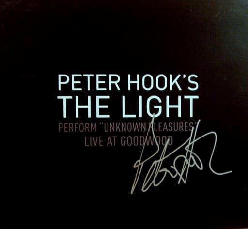 Album cover art for Peter Hook’s the Light Perform “Unknown Pleasures” Live at Goodwood