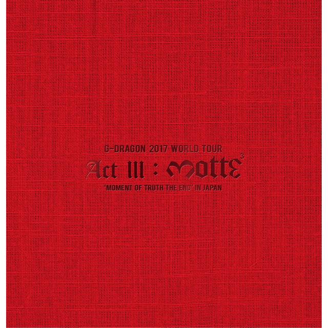 Album cover art for G-DRAGON 2017 WORLD TOUR <ACT III, M.O.T.T.E> IN JAPAN (Live)