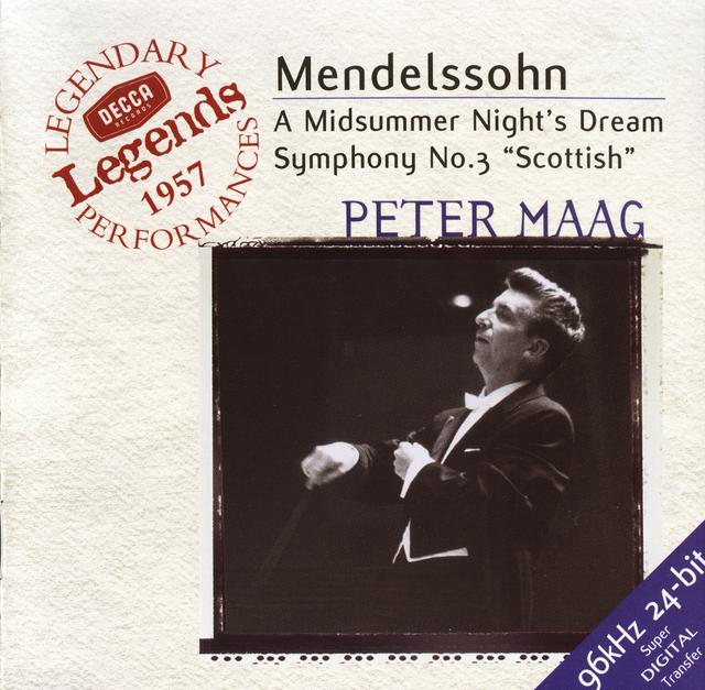 Album cover art for Mendelssohn: Symphony No.3; A Midsummer Night's Dream