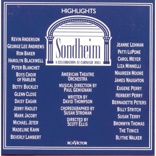 Album cover art for Sondheim: A Celebration at Carnegie Hall [Highlights]