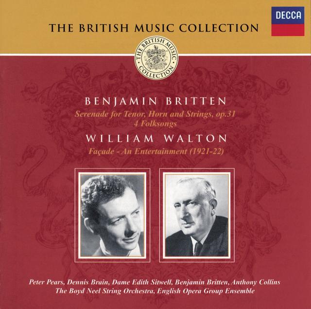 Album cover art for Britten: Serenade For Tenor, Horn & Strings/walton: Façade