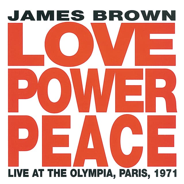 Album cover art for Love Power Peace: Live at the Olympia, Paris, 1971