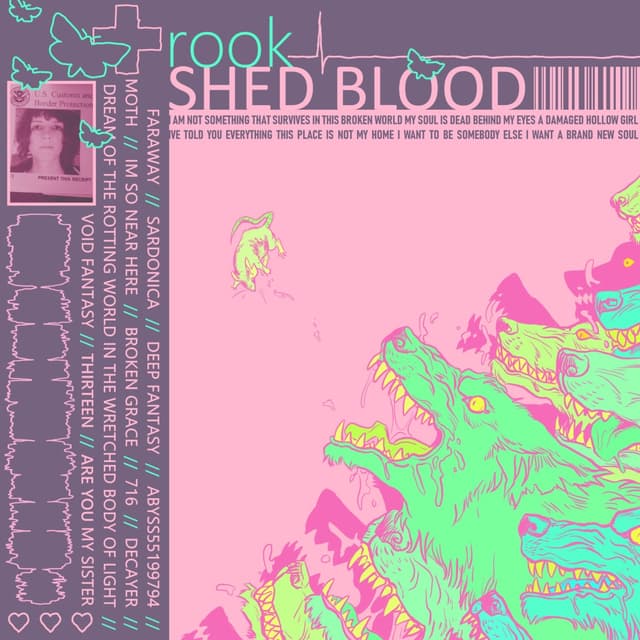 Album cover art for shed blood