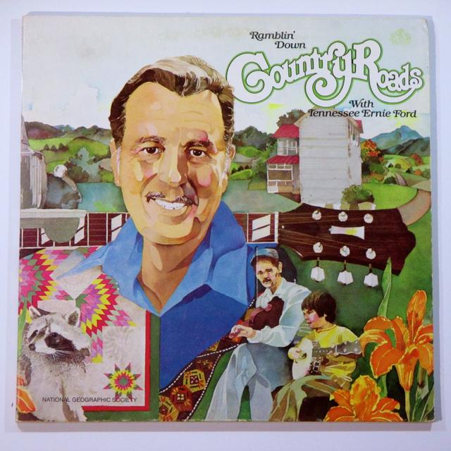 Album cover art for Ramblin' Down Country Roads With Tennessee Ernie Ford