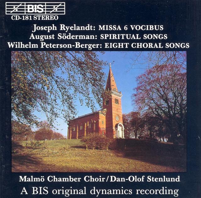 Album cover art for Ryelandt: Mass / Peterson-Berger: 8 Choral Songs