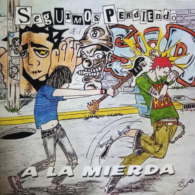 Album cover art for A la mierda