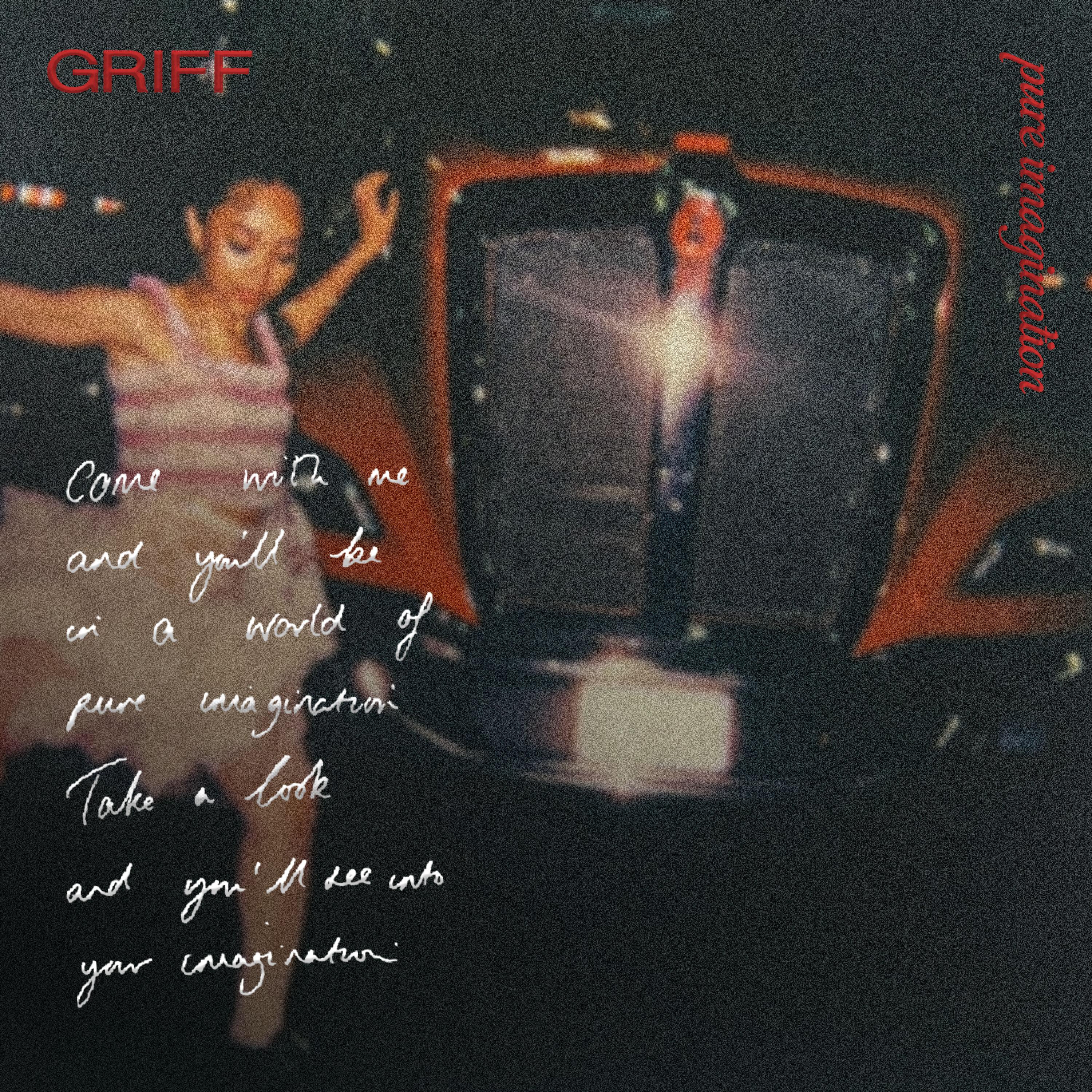 Lyric cover art as blurred background