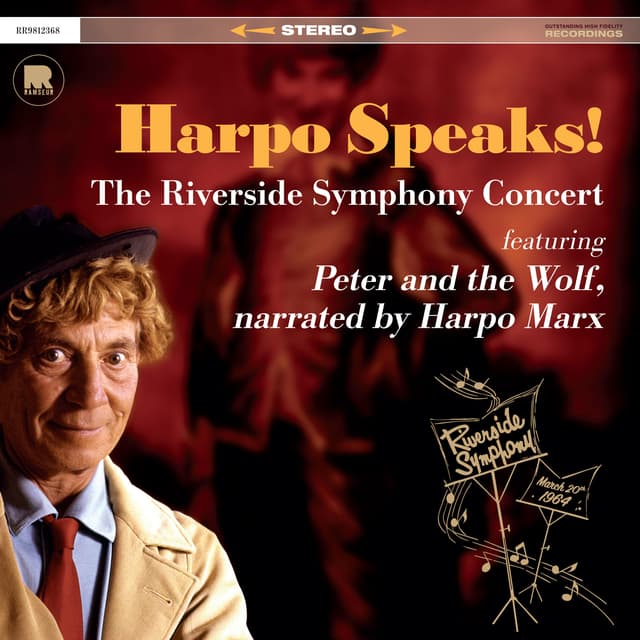 Album cover art for Harpo Speaks! - The Riverside Symphony Concert Featuring Peter and the Wolf