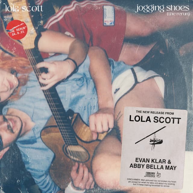 Album cover art for jogging shoes (the rerun)