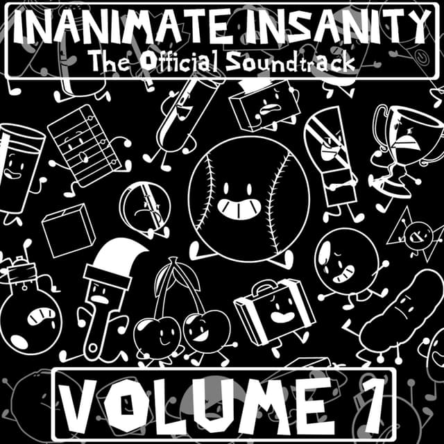 Album cover art for Inanimate Insanity: The Official Soundtrack, Vol. 1