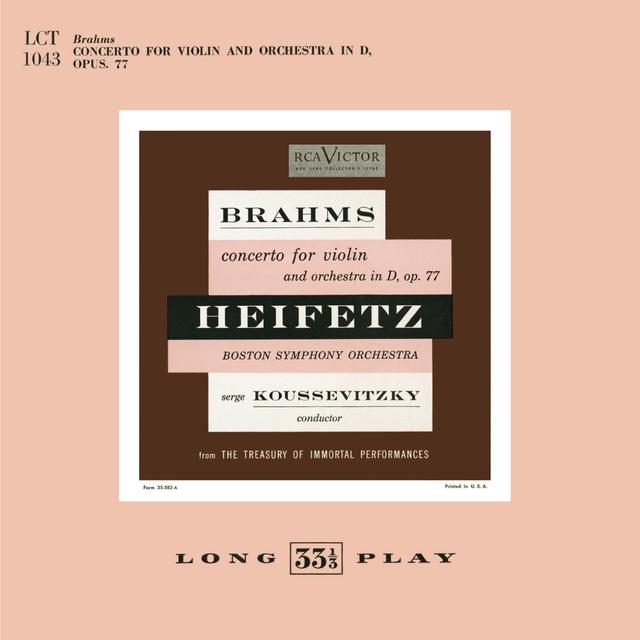 Album cover art for Brahms: Concerto For Violin And Orchestra In D, Op.77
