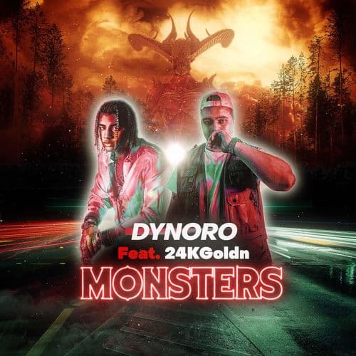 Album cover art for Monsters (feat. 24kGoldn)