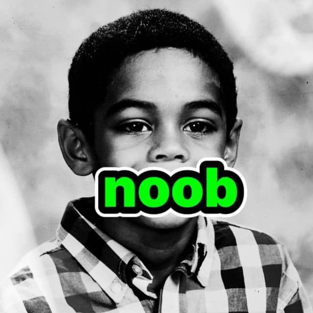 Album cover art for noob
