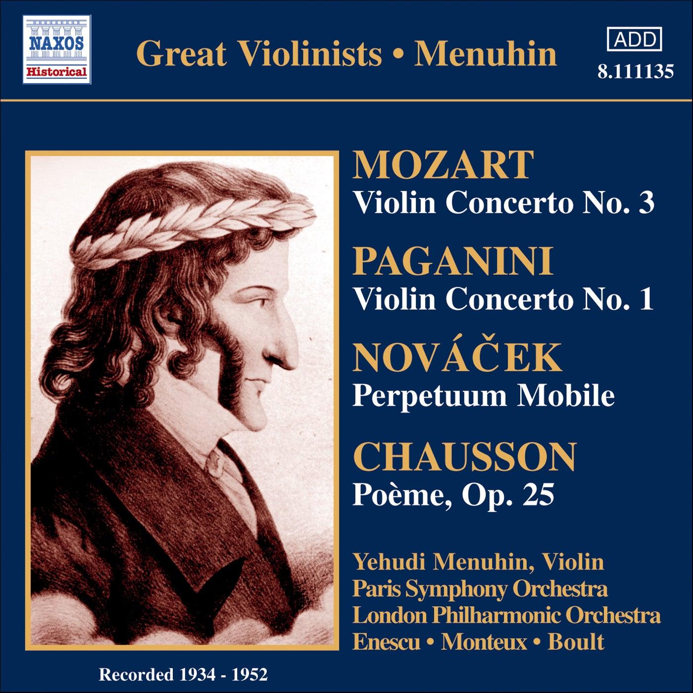 Mozart, Paganini : Concertos Pour Violon; Chausson : Poème