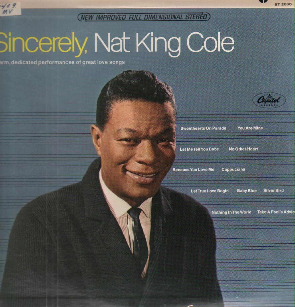 Sincerely, Nat King Cole