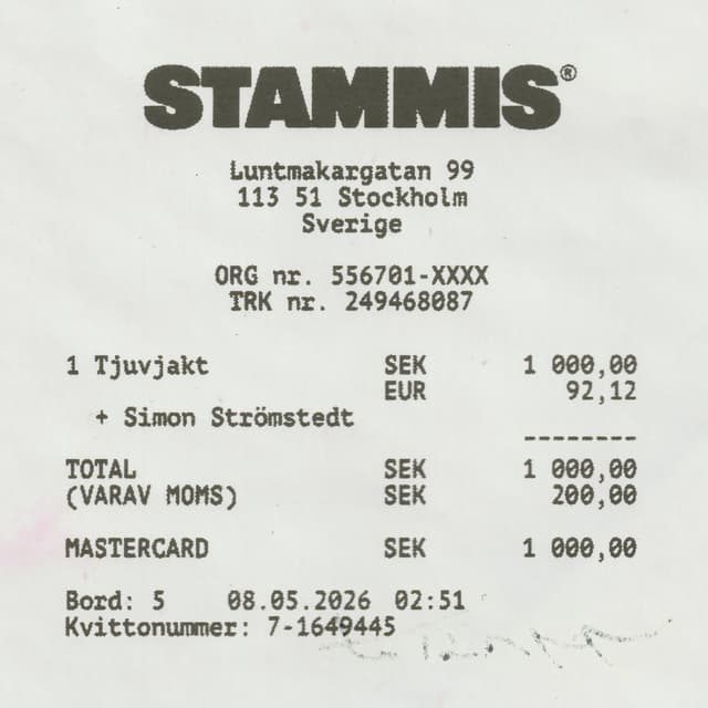 Album cover art for Stammis