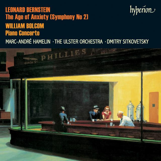 Album cover art for Bernstein: The Age of Anxiety (Symphony No. 2) - Bolcom: Piano Concerto