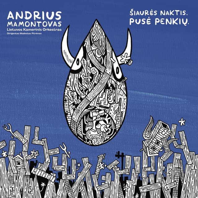 Album cover art for Šiaurės naktis. Pusė penkių.