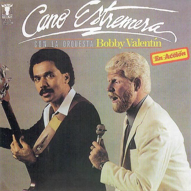 Album cover art for Cano Estremera Con La Orquesta Bobby Valentin En Acción