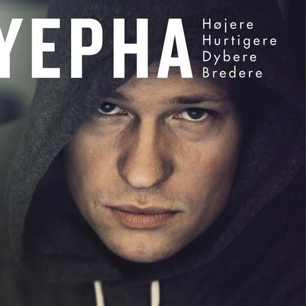 Album cover art for Højere, Hurtigere, Bredere, Dybere