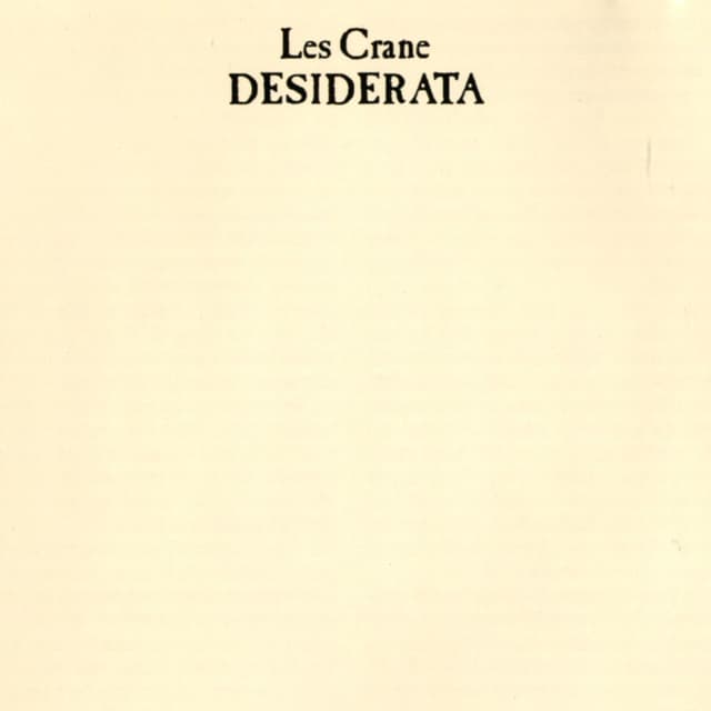 Album cover art for Desiderata