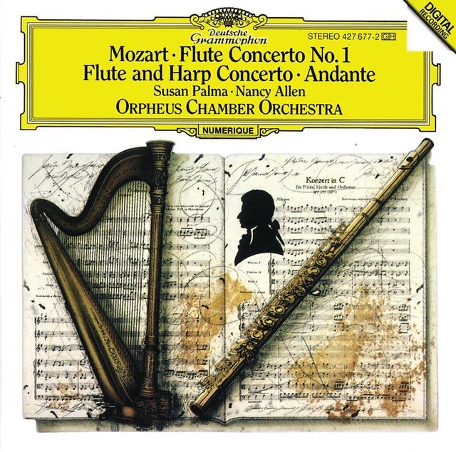 Album cover art for Mozart: Flute Concerto No.1 K.313; Concerto for Flute & Harp K.299; Andante K.315