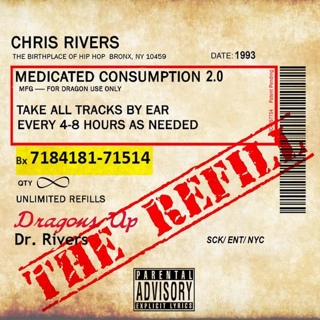 Album cover art for Medicated Consumption 2.0. The Refill