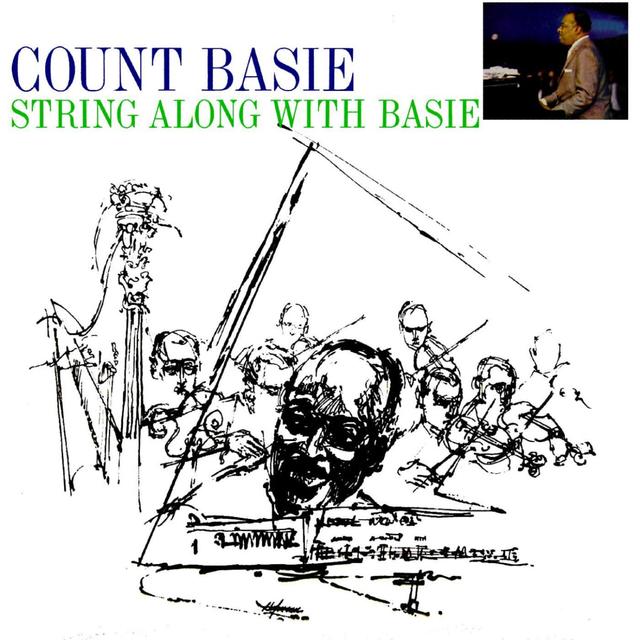 Album cover art for String Along with Basie