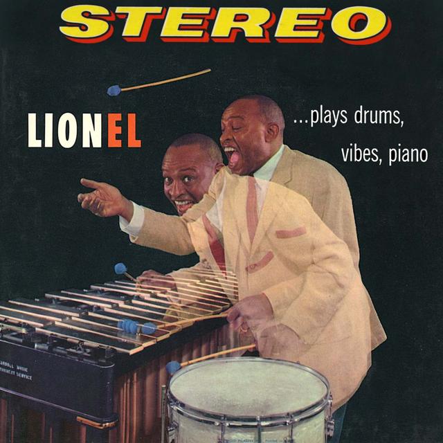 Album cover art for Lionel ... Plays Drums, Vibes, Piano